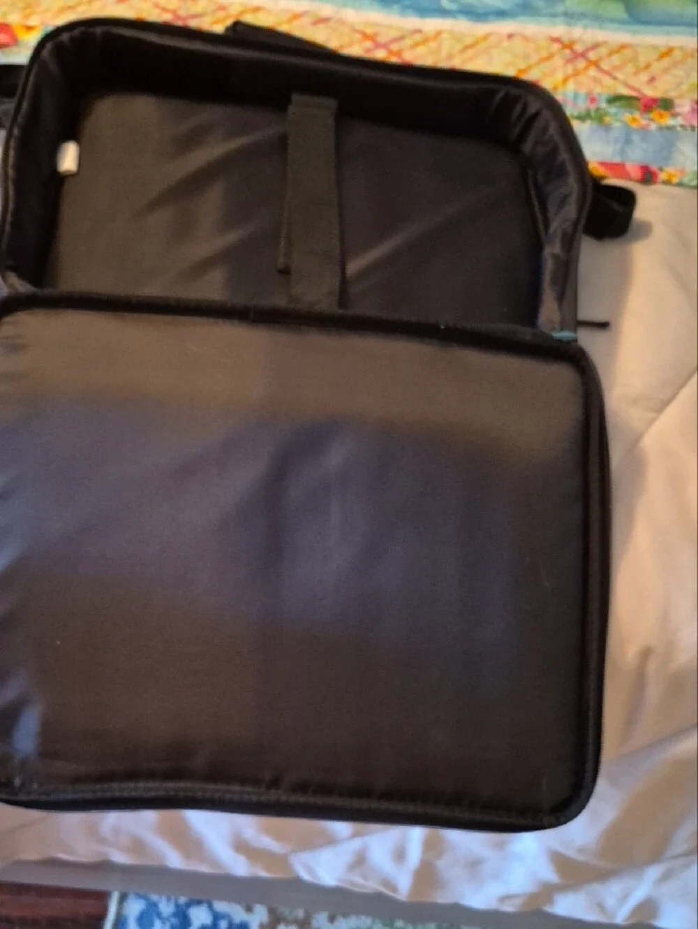 Source Unknown Black Laptop Bag with Red Stitching